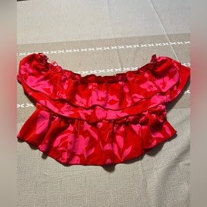 SHEIN Crop top. Pink and red. Size large